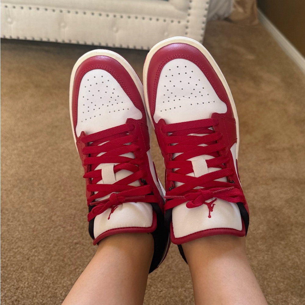 Jordan Red and Black Women's Sneakers - Picture 9 of 9